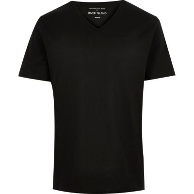 Black V-neck t-shirt